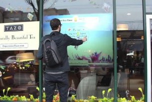 Starbucks Interactive Windows