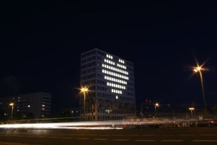 Blinkenlights Haus des Lehrers Berlin Alexanderplatz